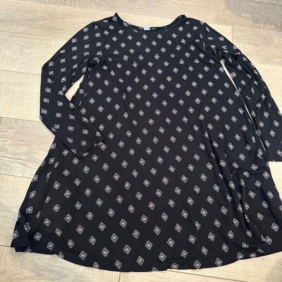 OLD NAVY WOMENS TUNIC BLACK DRESS LARGE - Picture 1 of 7